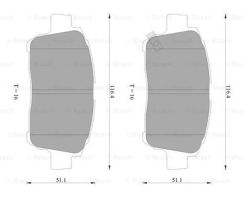 Brake Pad Set, disc brake (0 986 AB2 382)