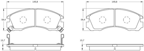 Brake Pad Set, disc brake (0 986 BB0 093)