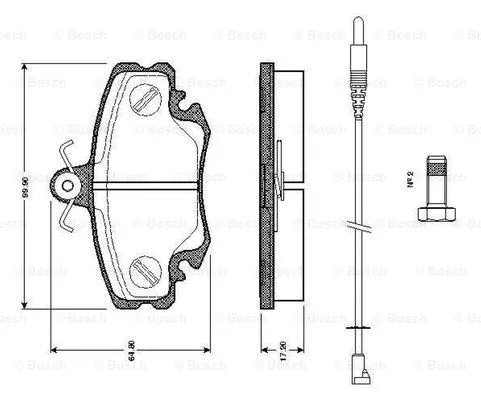 Brake Pad Set, disc brake (0 986 TB2 513)