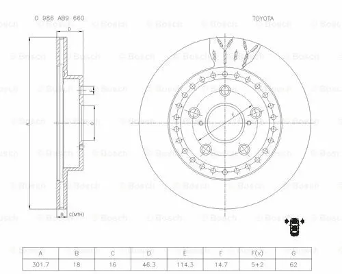 Brake Disc (0 986 AB9 660)