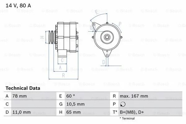 Alternator (0 986 034 120)