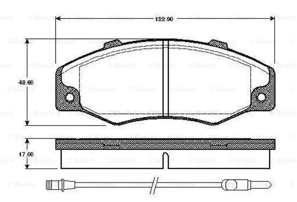 Brake Pad Set, disc brake (0 986 TB2 112)