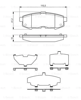 Brake Pad Set, disc brake (0 986 494 319)