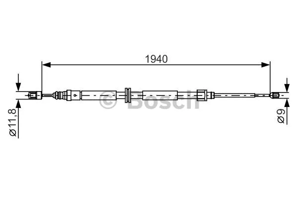 Cable Pull, parking brake (1 987 482 325)
