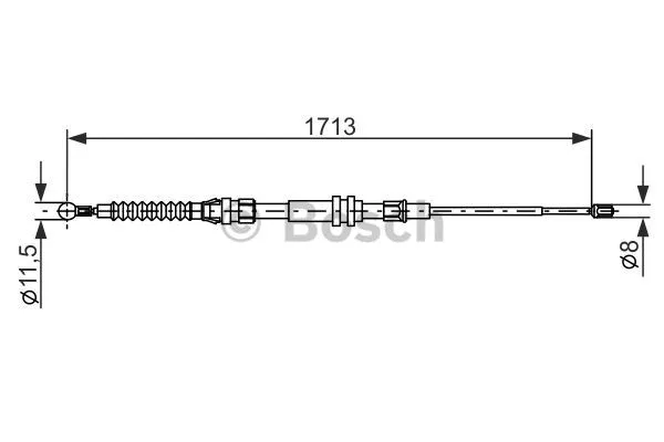 Cable Pull, parking brake (1 987 477 203)