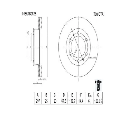 Brake Disc (0 986 AB9 825)