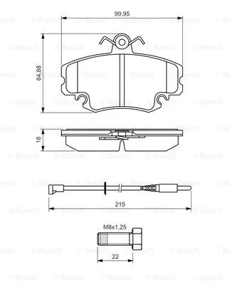 Brake Pad Set, disc brake (0 986 494 522)
