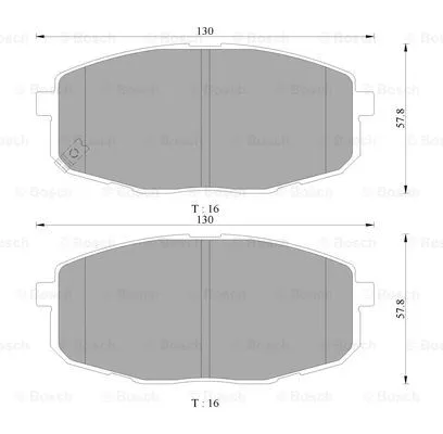 Brake Pad Set, disc brake (0 986 AB3 046)