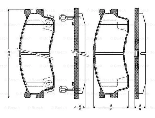 Brake Pad Set, disc brake (0 986 TB2 228)