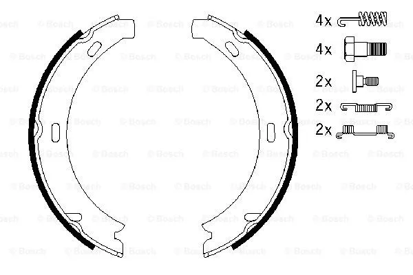 Brake Shoe Set, parking brake (0 986 487 584)