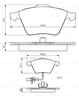 Brake Pad Set, disc brake (0 986 494 283)