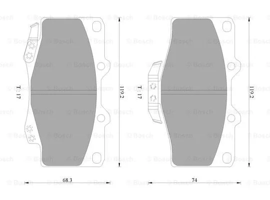Brake Pad Set, disc brake (0 986 AB2 321)