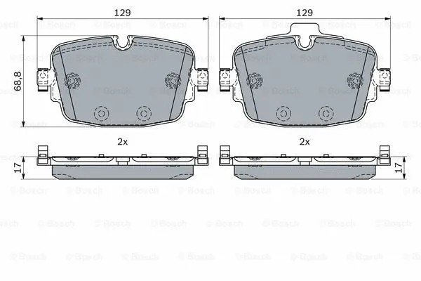 Brake Pad Set, disc brake (0 986 424 389)