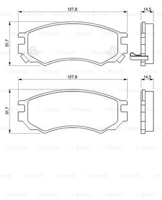 Brake Pad Set, disc brake (0 986 424 733)