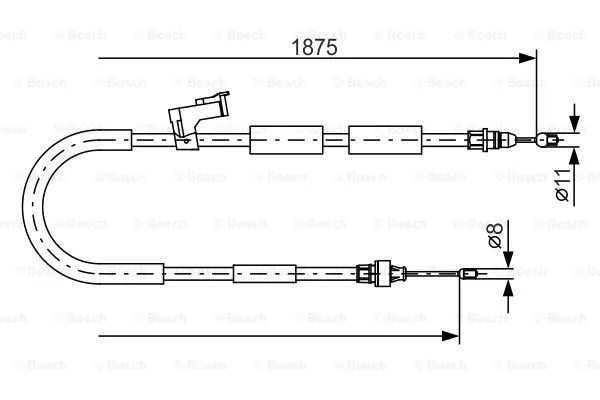 Cable Pull, parking brake (1 987 482 057)