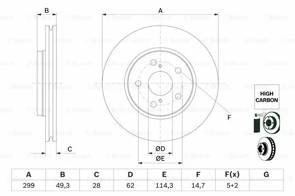 Brake Disc (0 986 479 F49)