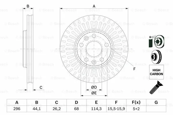 Brake Disc (0 986 479 E77)