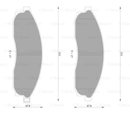 Brake Pad Set, disc brake (0 986 AB2 278)