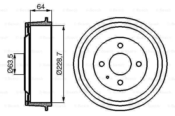 Brake Drum (0 986 477 012)