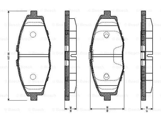 Brake Pad Set, disc brake (0 986 TB2 342)
