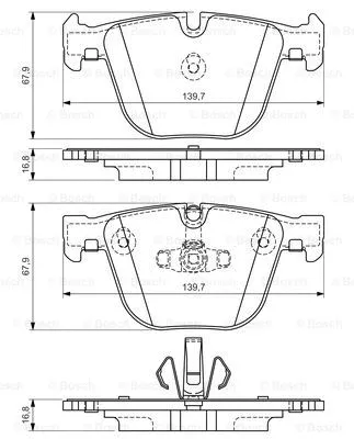 Brake Pad Set, disc brake (0 986 494 339)