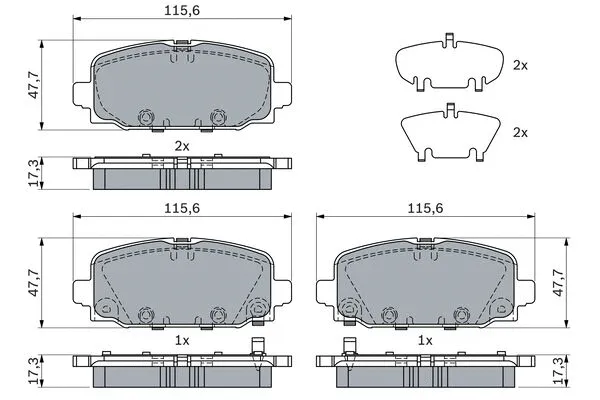 Brake Pad Set, disc brake (0 986 424 963)