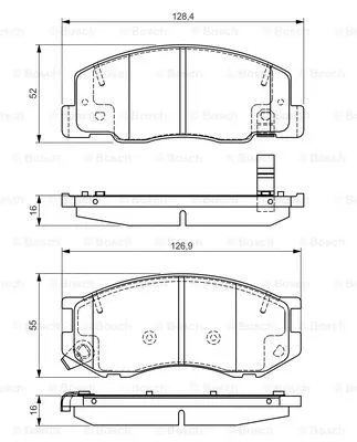 Brake Pad Set, disc brake (0 986 495 166)