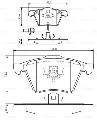 Brake Pad Set, disc brake (0 986 424 806)