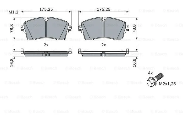 Brake Pad Set, disc brake (0 986 424 871)