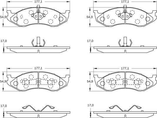 Brake Pad Set, disc brake (0 986 BB0 120)