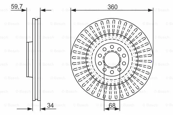 Brake Disc (0 986 479 B97)