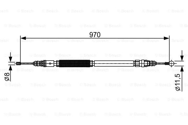 Cable Pull, parking brake (1 987 482 429)