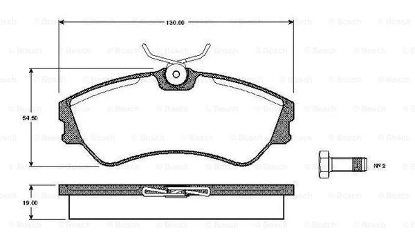 Brake Pad Set, disc brake (0 986 TB2 667)