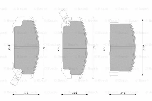 Brake Pad Set, disc brake (0 986 AB9 261)