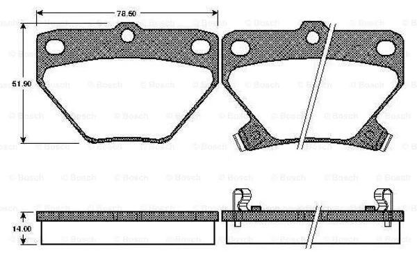 Brake Pad Set, disc brake (0 986 TB2 802)