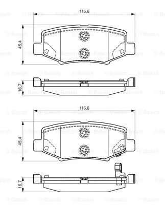 Brake Pad Set, disc brake (0 986 495 155)