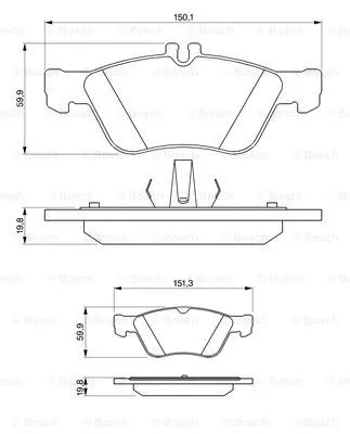 Brake Pad Set, disc brake (0 986 424 234)