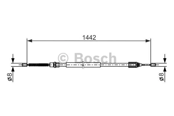 Cable Pull, parking brake (1 987 477 643)