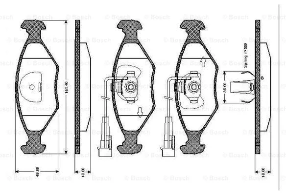 Brake Pad Set, disc brake (0 986 TB2 156)