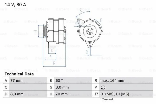 Alternator (0 986 034 110)