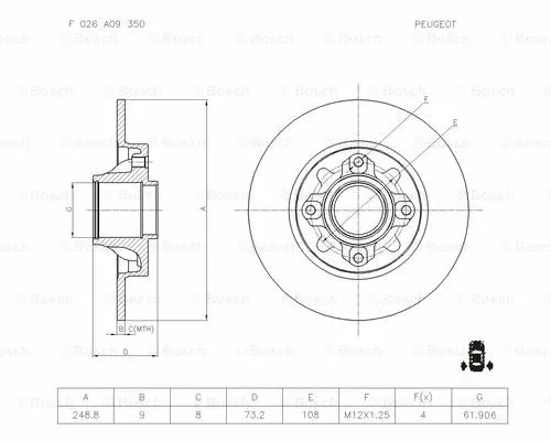 Brake Disc (F 026 A09 350)