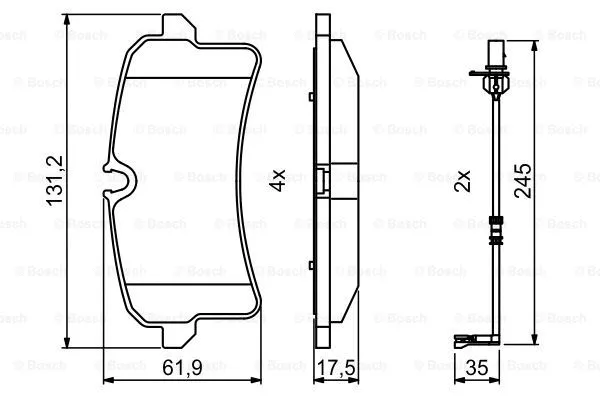 Brake Pad Set, disc brake (0 986 494 842)