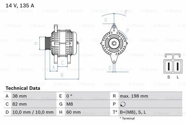 Alternator (0 986 082 190)