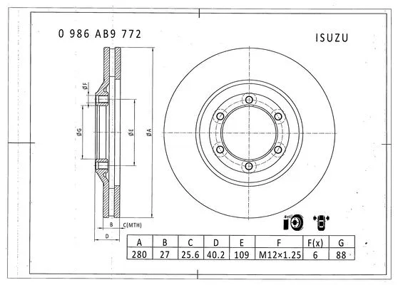 Brake Disc (0 986 AB9 772)