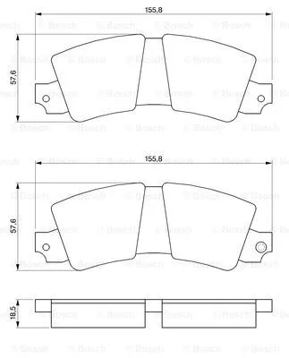 Brake Pad Set, disc brake (0 986 464 421)