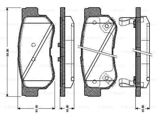 Brake Pad Set, disc brake (0 986 TB2 804)