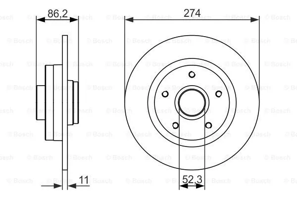 Brake Disc (0 986 479 682)
