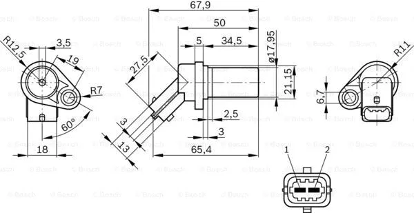 Sensor, crankshaft pulse (0 261 210 151)
