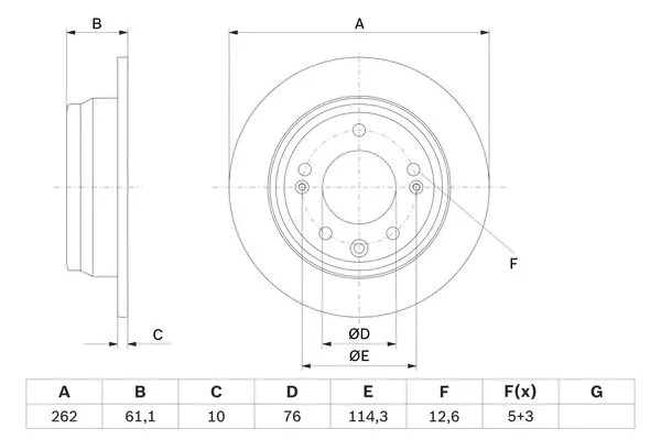 Brake Disc (0 986 479 W64)