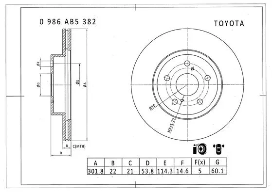 Brake Disc (0 986 AB5 382)